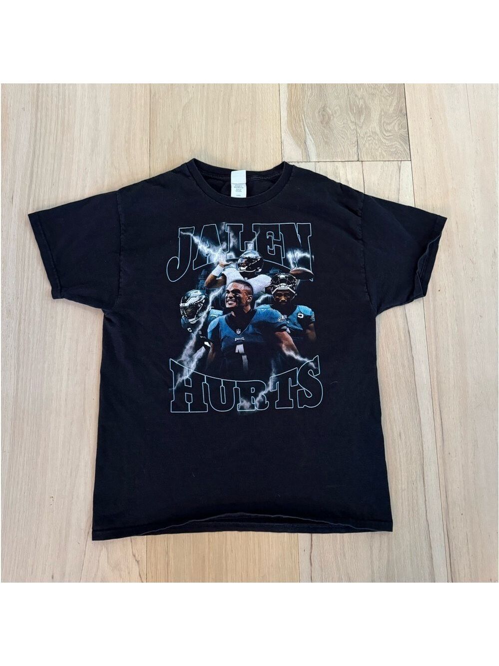 Jalen Hurts Black Short Sleeve Tee Shirt Football Size Large